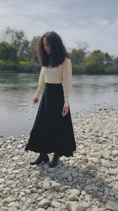 Elsie Wrap Skirt  - Black