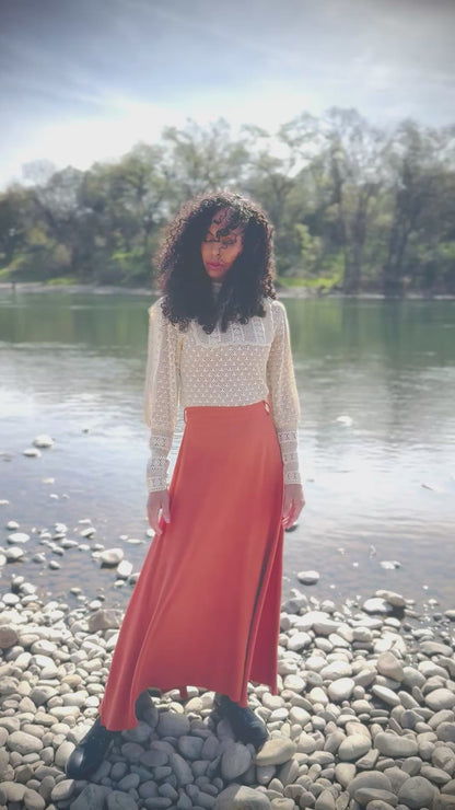 Elsie Wrap Skirt - Terracotta