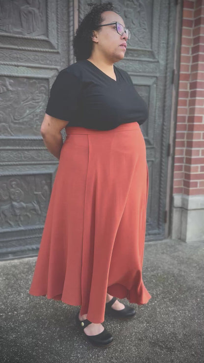 Elsie Wrap Skirt - Terracotta
