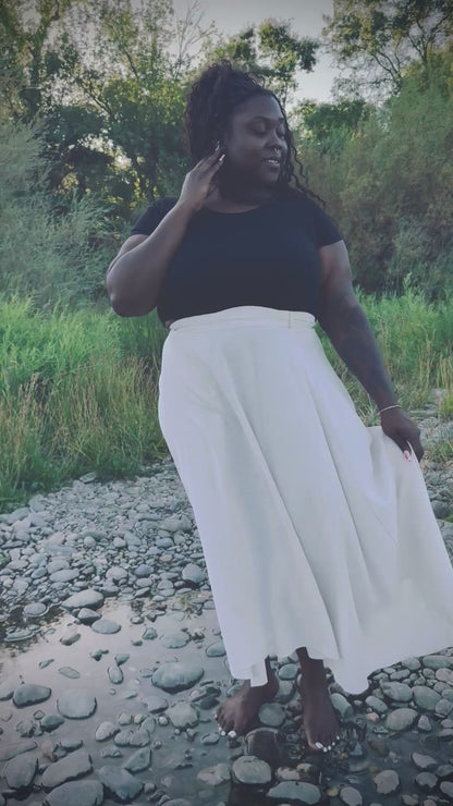 Elsie Wrap Skirt - Natural
